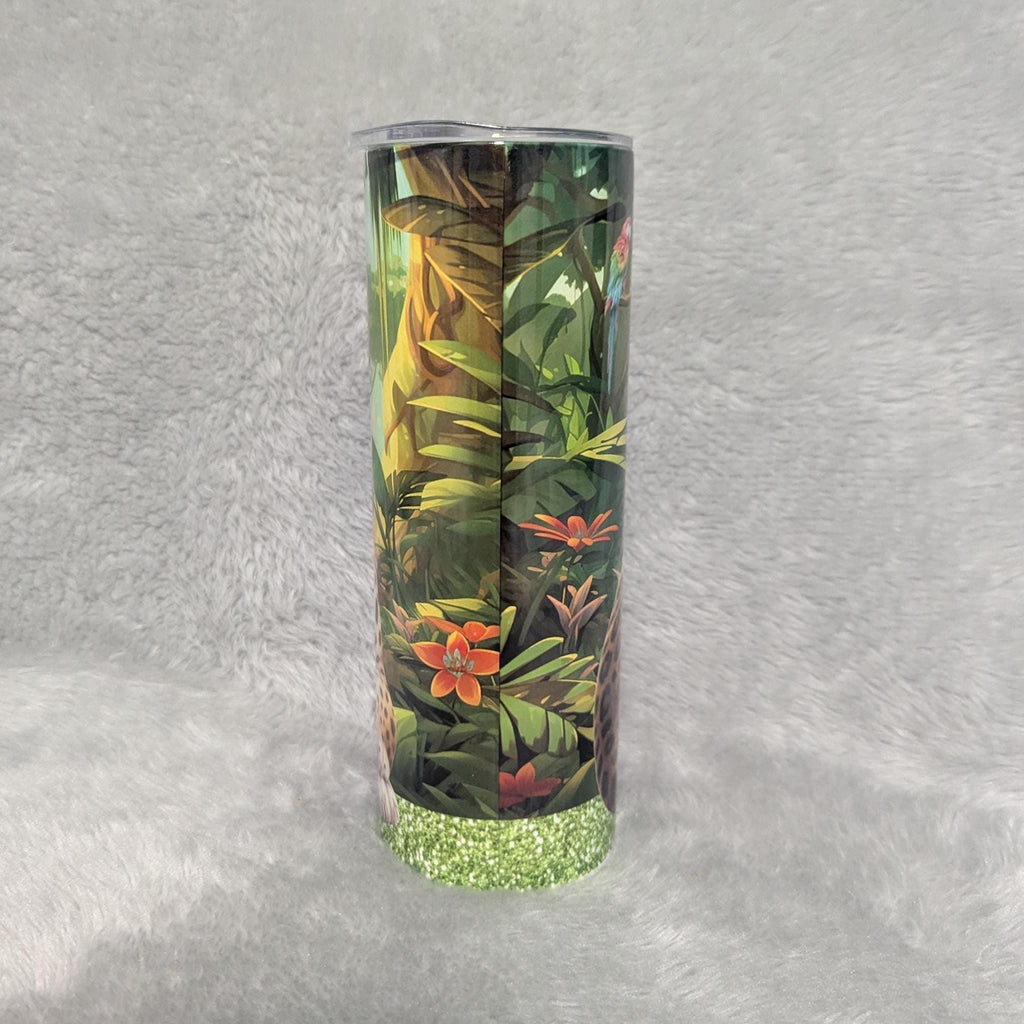 Cheetah Tumbler With A Cheetah and Her Cub, Cheetah Gift, Cheetah Cup With Name, Gift For Her, 20oz Cheetah Tumbler With Straw