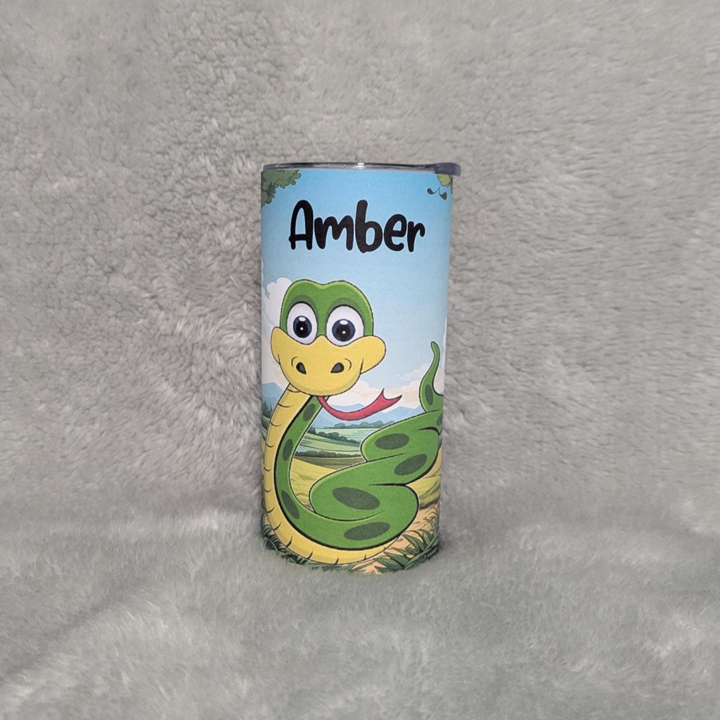 Kids Cute Snake Tumbler Can Be Personalized, Snake Cup With Name, Personalized Tumbler, Snake Tumbler, Cartoon Snake Cup With Straw
