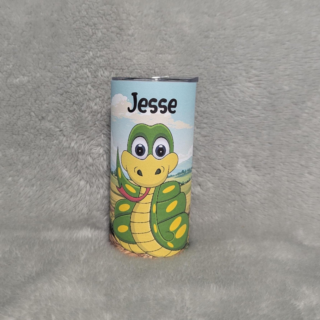 Kids Fun Snake Tumbler Can Be Personalized, Snake Cup With Name, Personalized Tumbler, Snake Tumbler, Cartoon Snake Cup With Straw