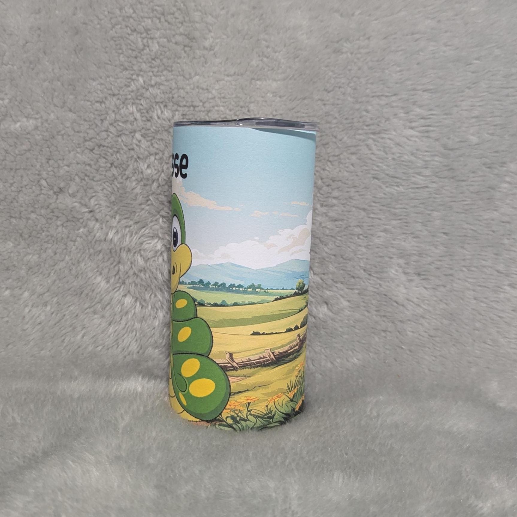 Kids Fun Snake Tumbler Can Be Personalized, Snake Cup With Name, Personalized Tumbler, Snake Tumbler, Cartoon Snake Cup With Straw