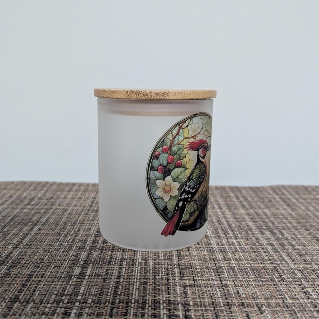 Woodpecker Candle Holder With A Battery Operated Flickering Tea Light