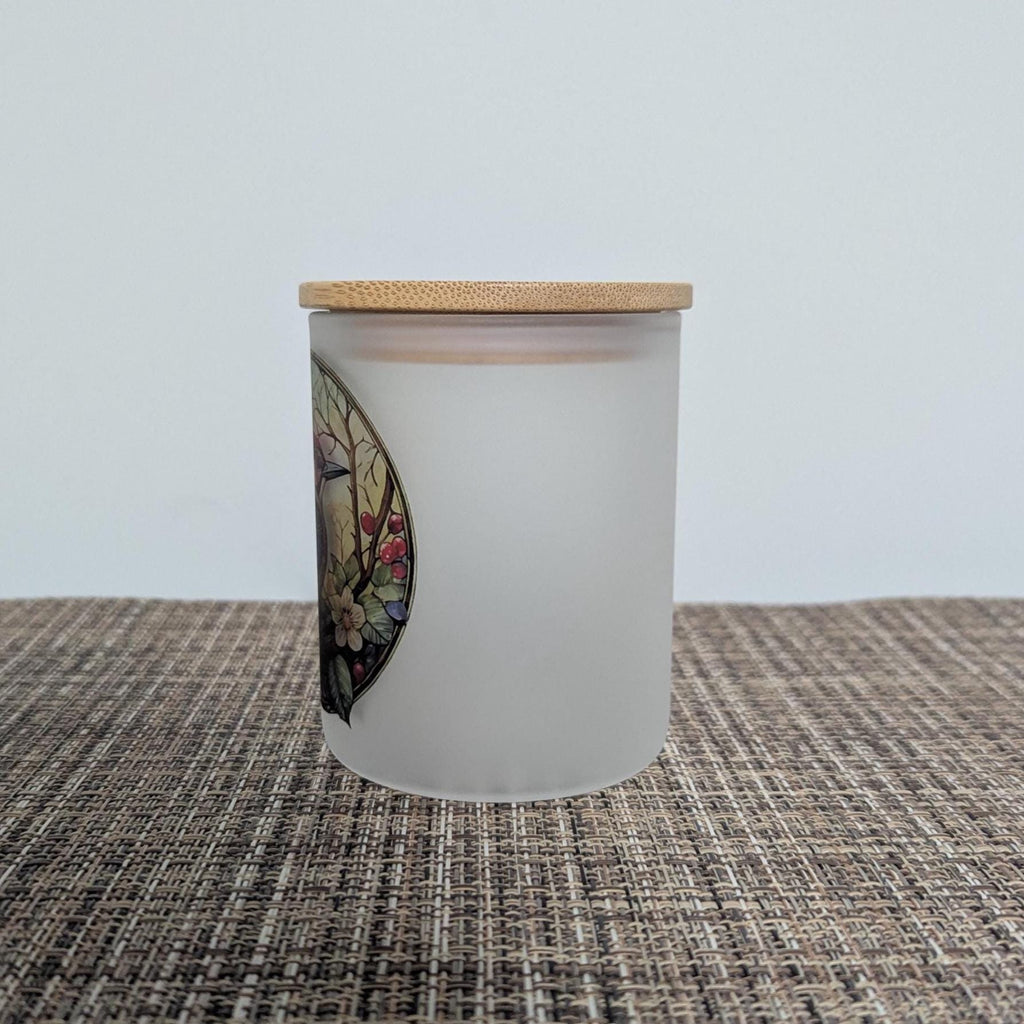 Woodpecker Candle Holder With A Battery Operated Flickering Tea Light