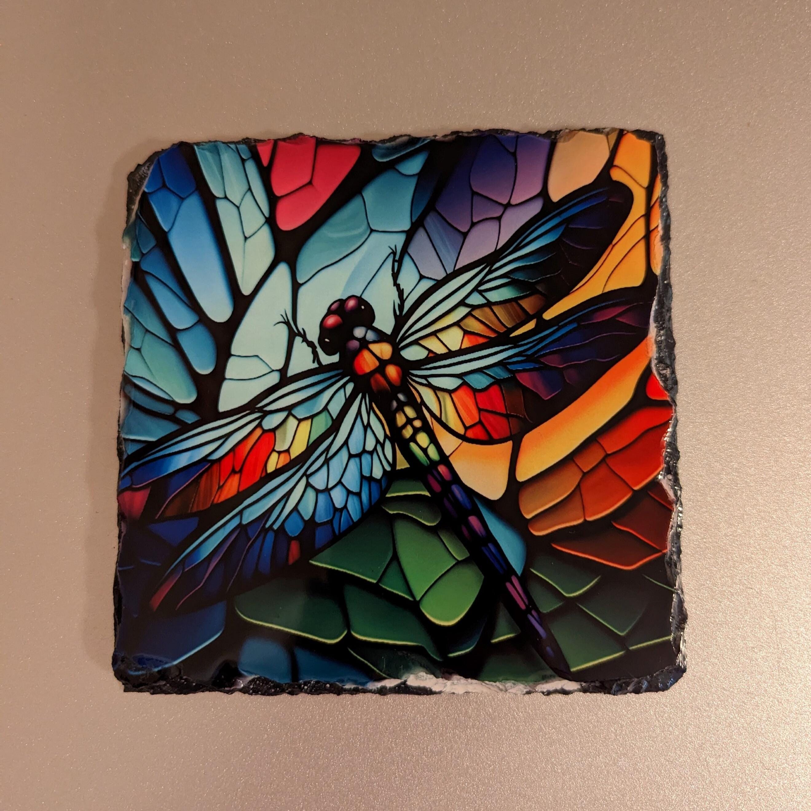 Stained Glass Design Dragonfly Picture