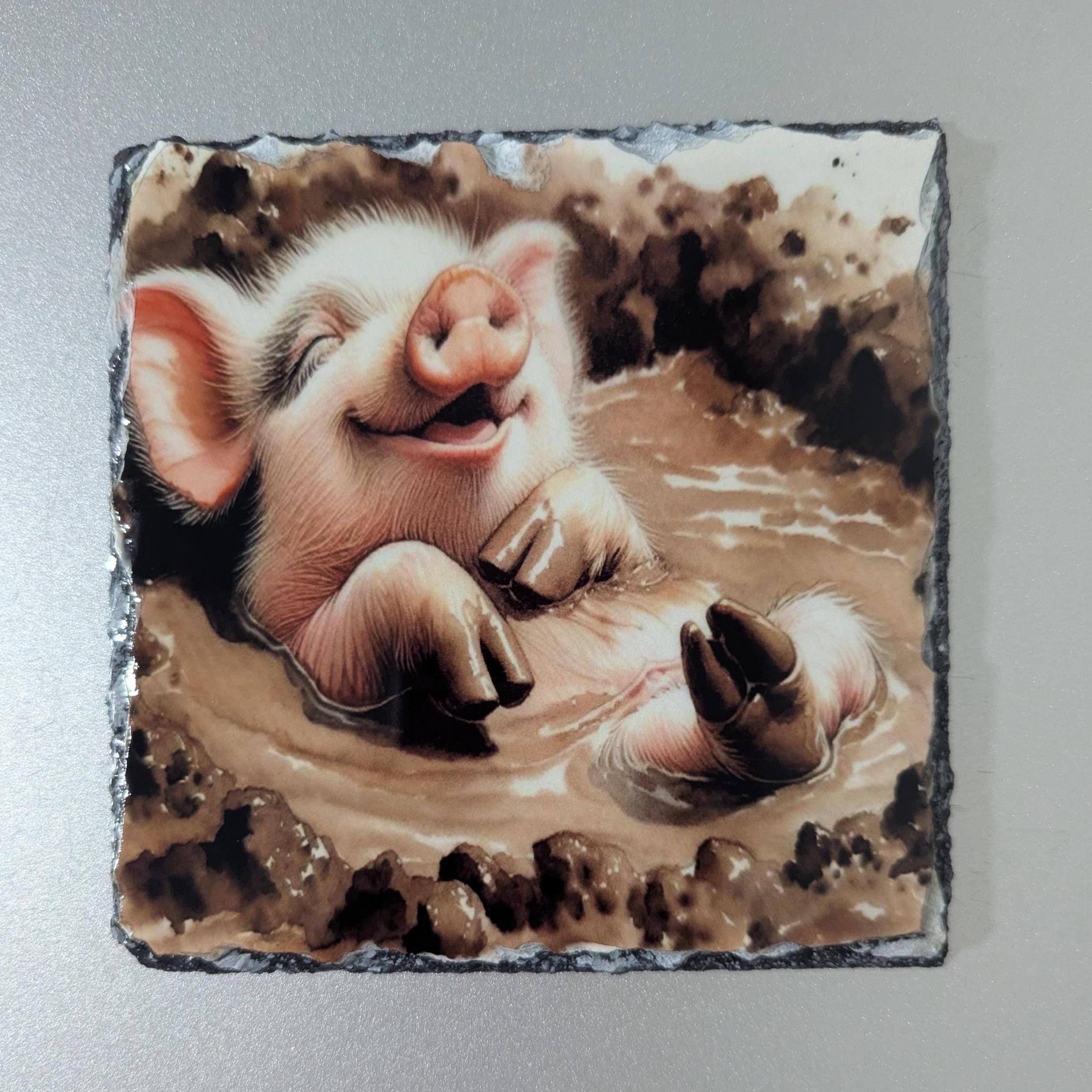 Slate Pig In The Mud Picture With Display Legs