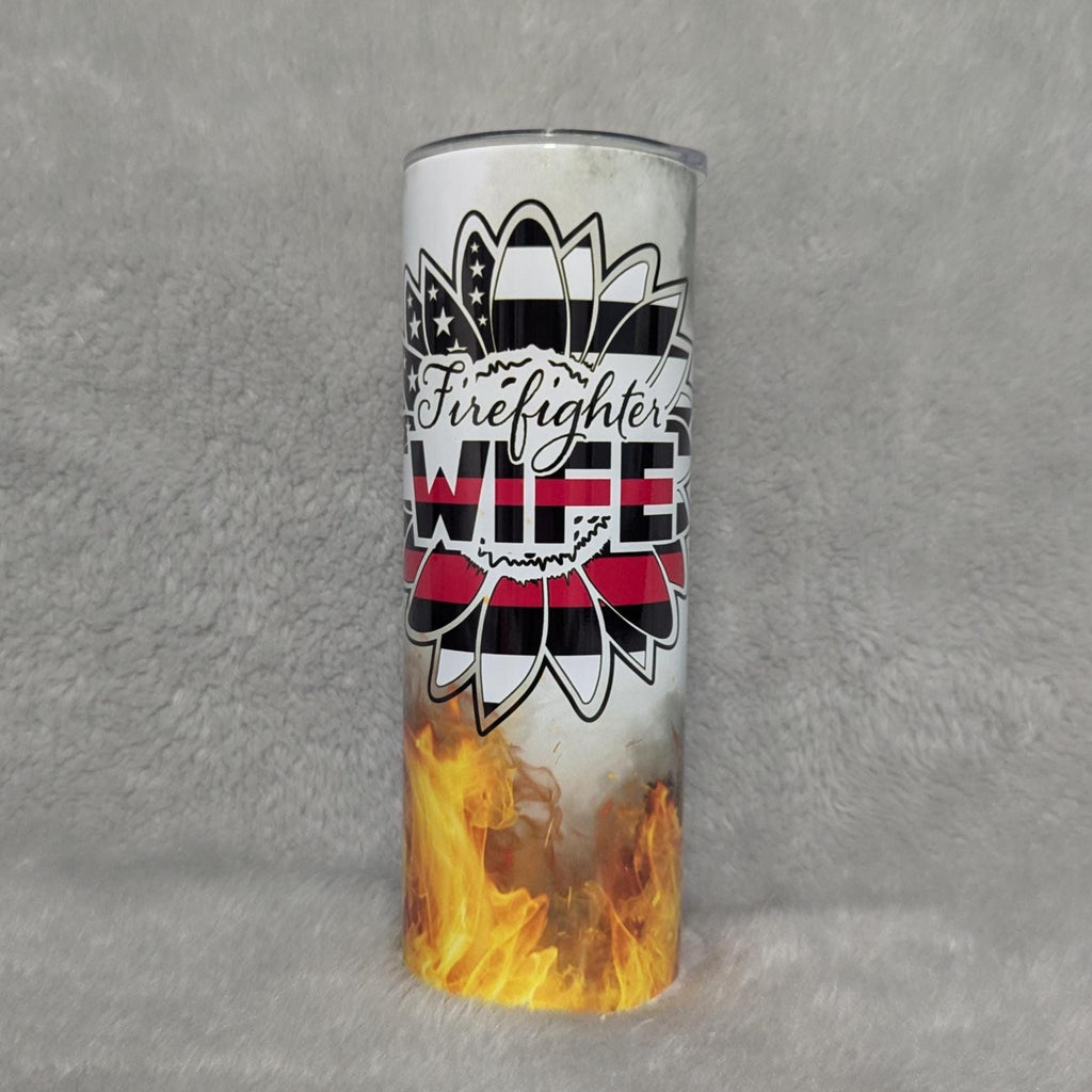 FireFighter Wife Cup, Firefighter Wife 20oz Tumbler, Gift for Firefighter Wife, Firefighter Gift