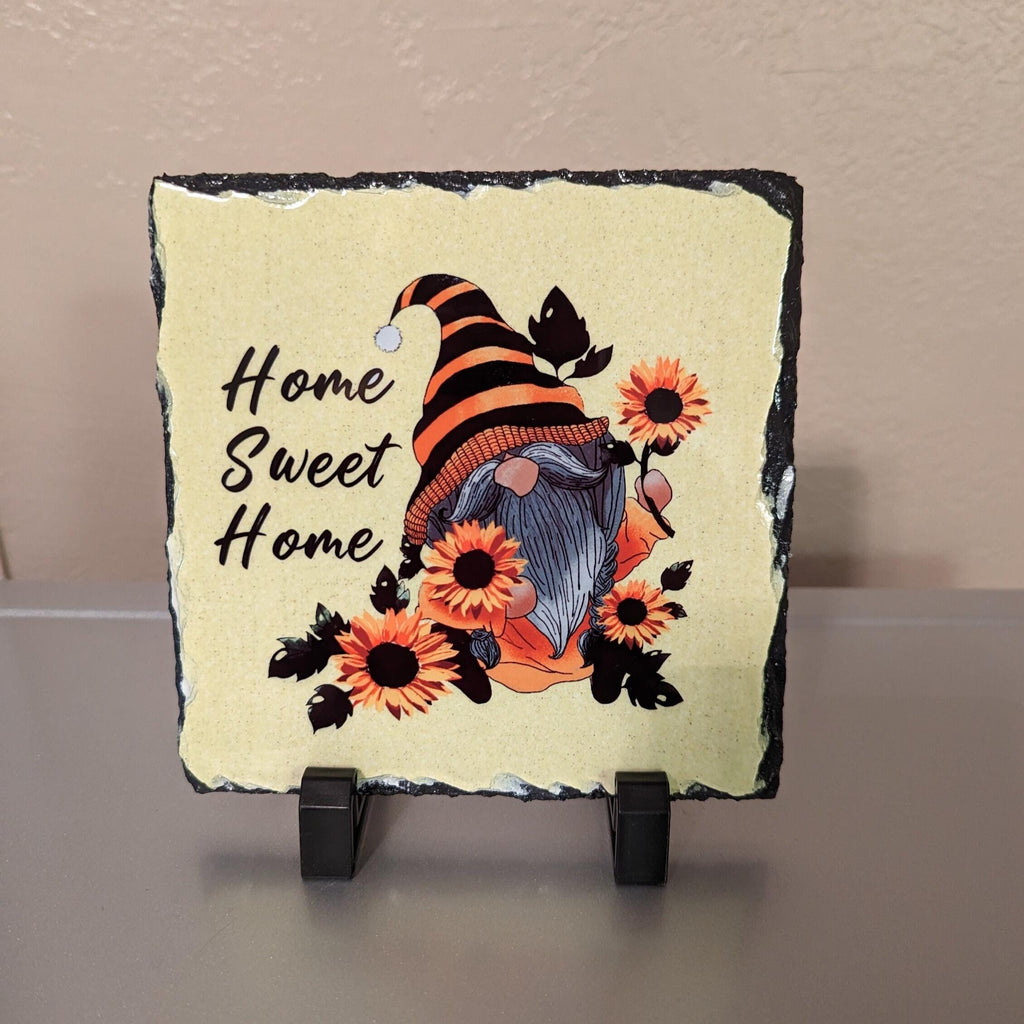 Home Sweet Home Slate Gnome Picture With Display legs