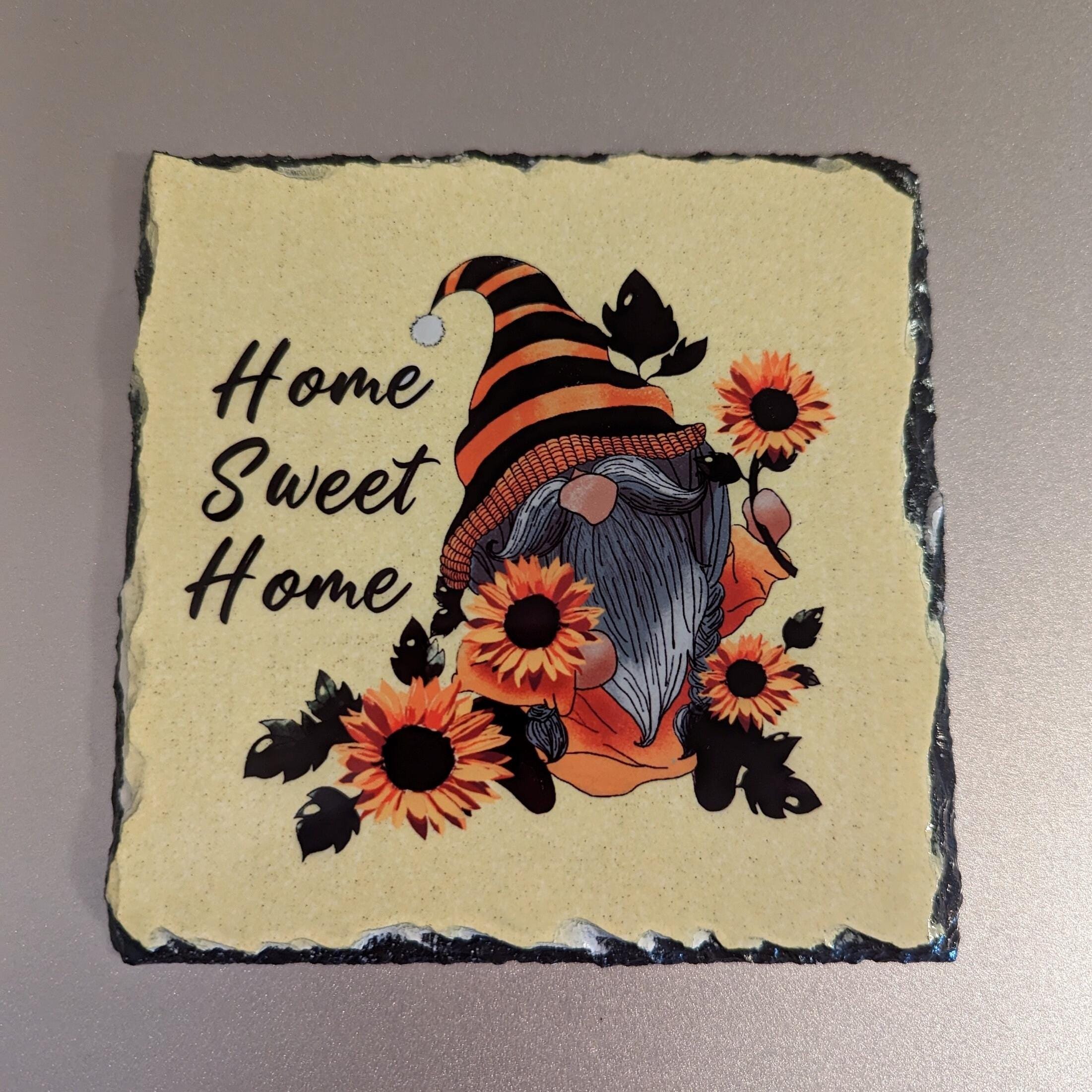 Home Sweet Home Slate Gnome Picture With Display legs
