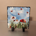 Slate Ladybug Picture With Display Legs