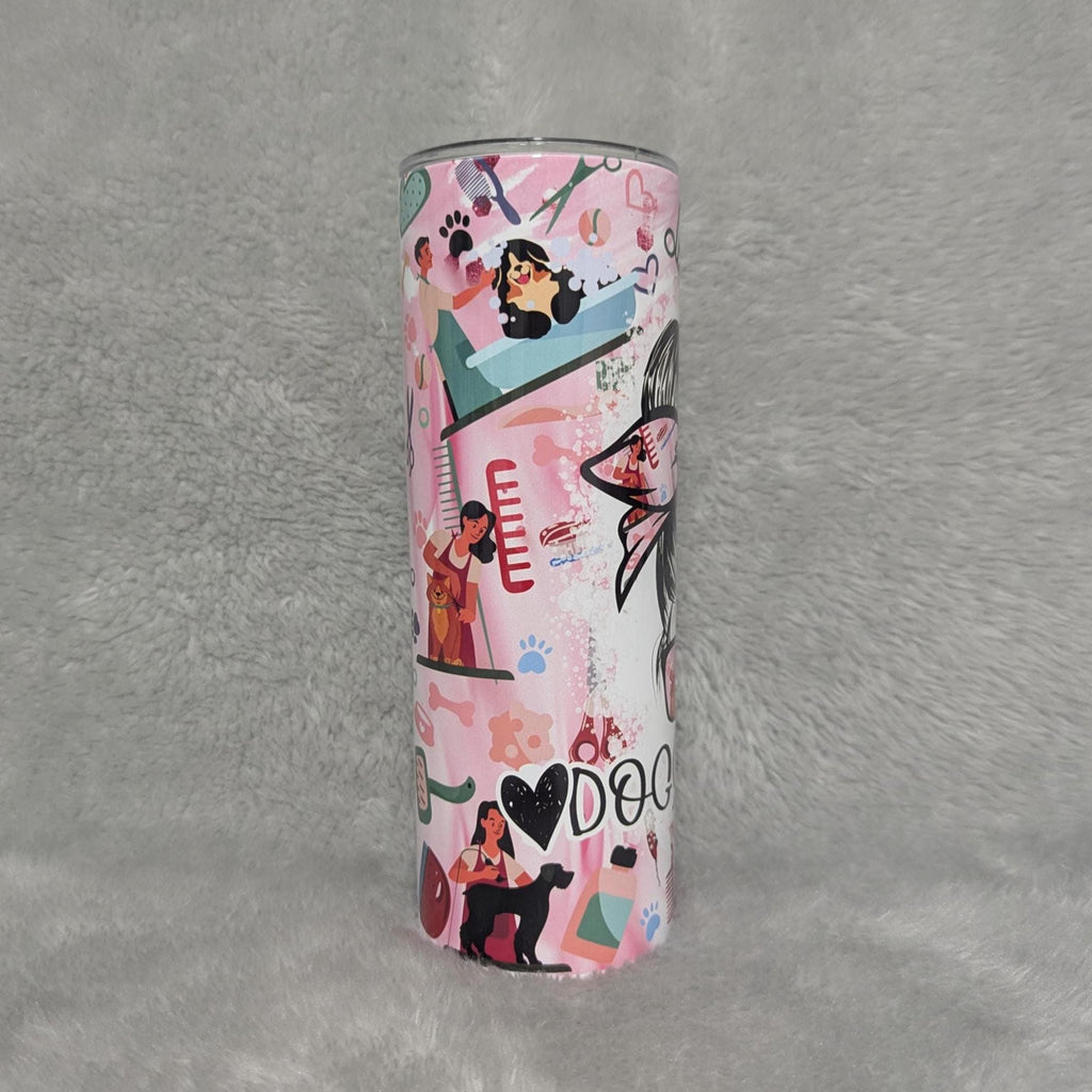 Dog Groomer Tumbler 20oz With Reusable Straw, Can Be Personalized