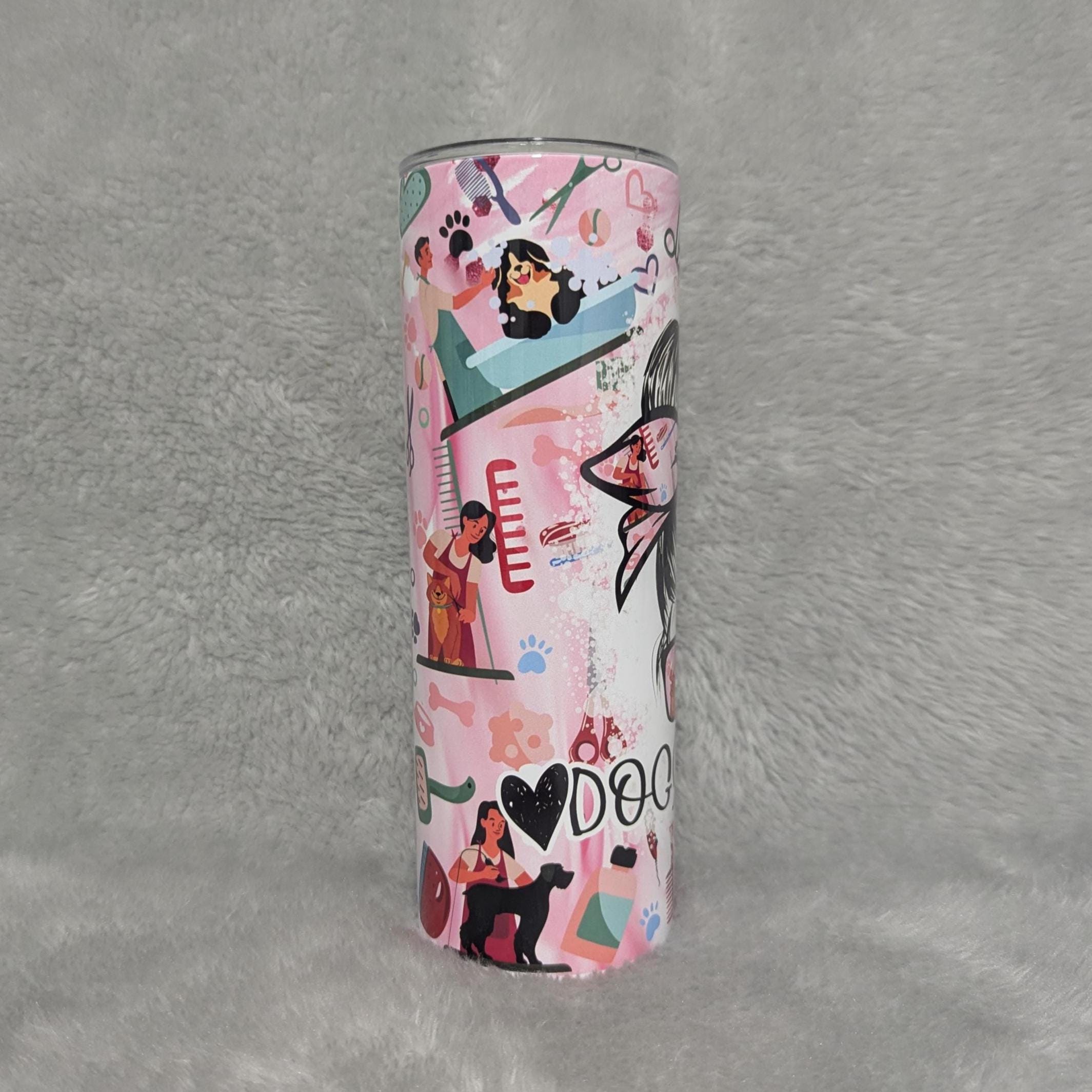 Dog Groomer Tumbler 20oz With Reusable Straw, Can Be Personalized