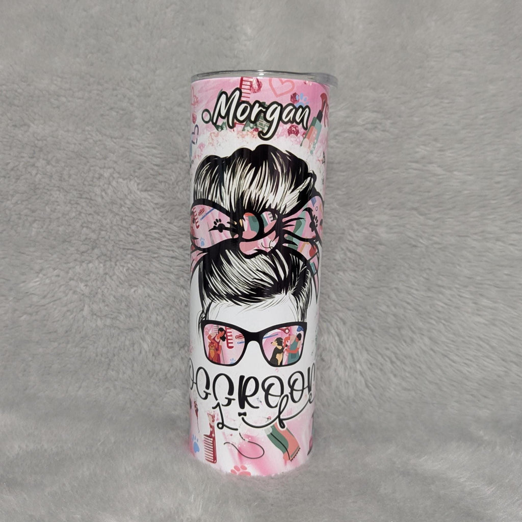 Dog Groomer Tumbler 20oz With Reusable Straw, Can Be Personalized