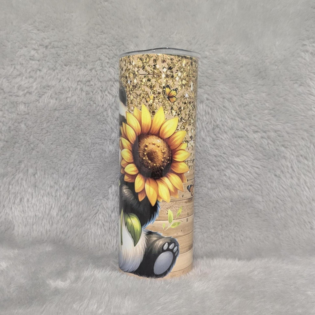 Pretty Panda Bear Tumbler Can Be Personalized, Includes A Reusable Straw, 20oz Skinny Tumbler For Everyday Use - Hot Or Cold Drinks