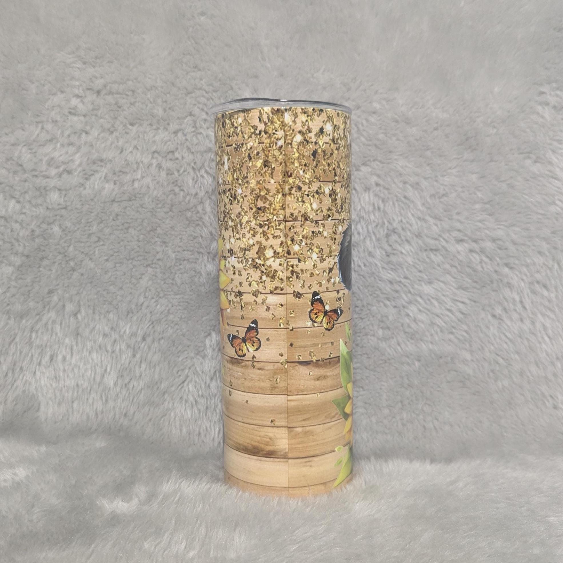 Pretty Panda Bear Tumbler Can Be Personalized, Includes A Reusable Straw, 20oz Skinny Tumbler For Everyday Use - Hot Or Cold Drinks