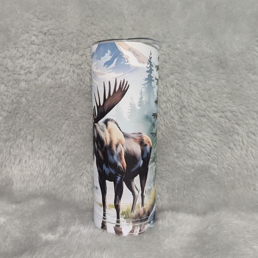 Moose Tumbler Can Be Personalized, Includes A Reusable Straw, Gift for Moose Lovers, Great For Home Or On The Go - Hot or Cold Drinks