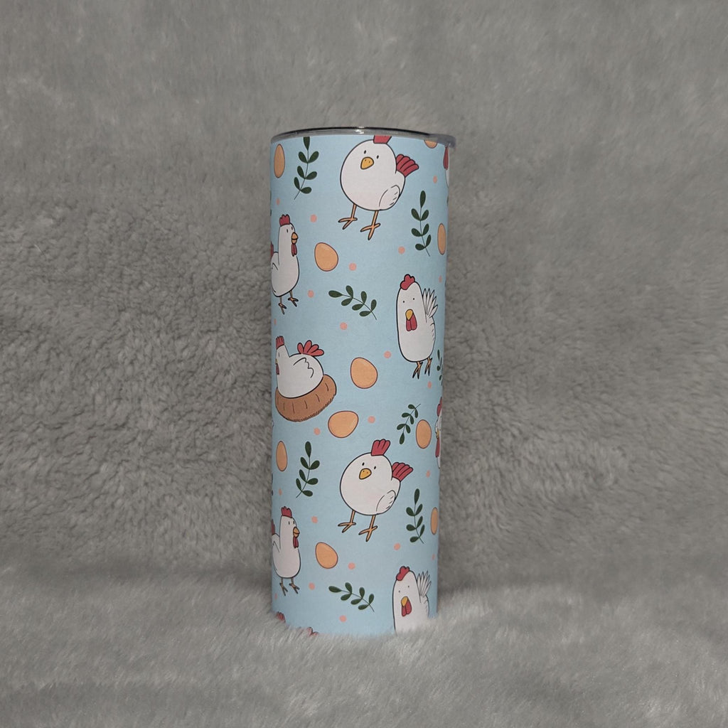 Cute 20oz Funny Chicken Tumbler with Reusable Straw - Perfect Gift!, Chicken Lover Gift, Everyday Use - For Hot Cold Drinks