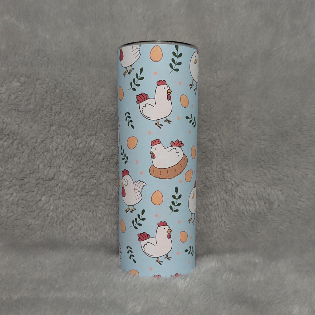 Cute 20oz Funny Chicken Tumbler with Reusable Straw - Perfect Gift!, Chicken Lover Gift, Everyday Use - For Hot Cold Drinks