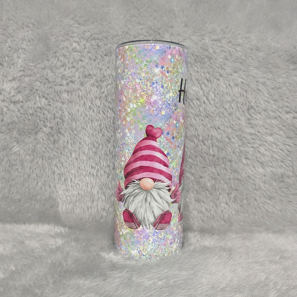 Pretty Gnome Tumbler Can Be Personalized, Gnome Cup With Name, Includes Reusable Straw, Tumbler Is Great For Home Work Or On The Go