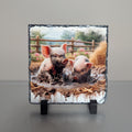 Slate Pig Picture With Display Legs