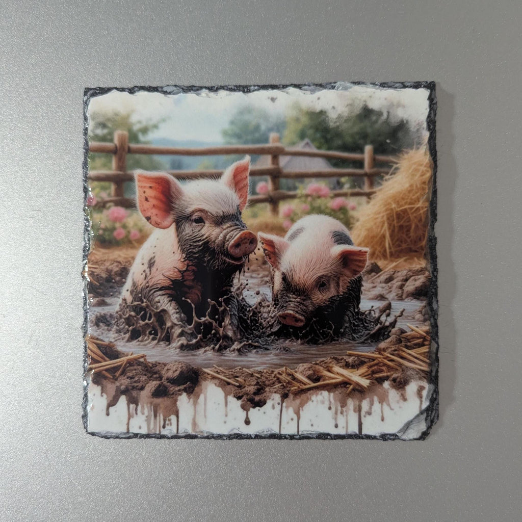 Slate Pig Picture With Display Legs