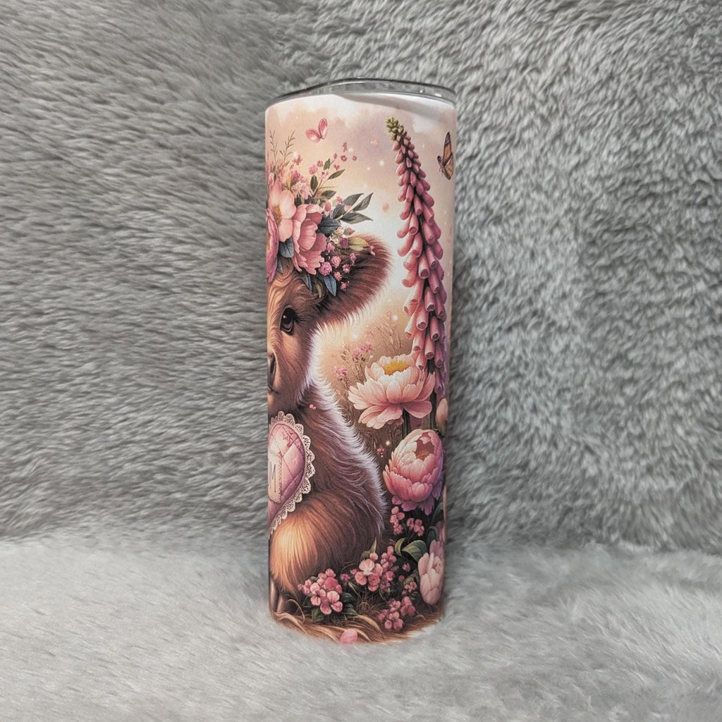 Highland Cow Mom Tumbler with Reusable Straw - Perfect Gift Idea, Can Be Personalized, Highland Cow Lover Gift, Gift For Mom