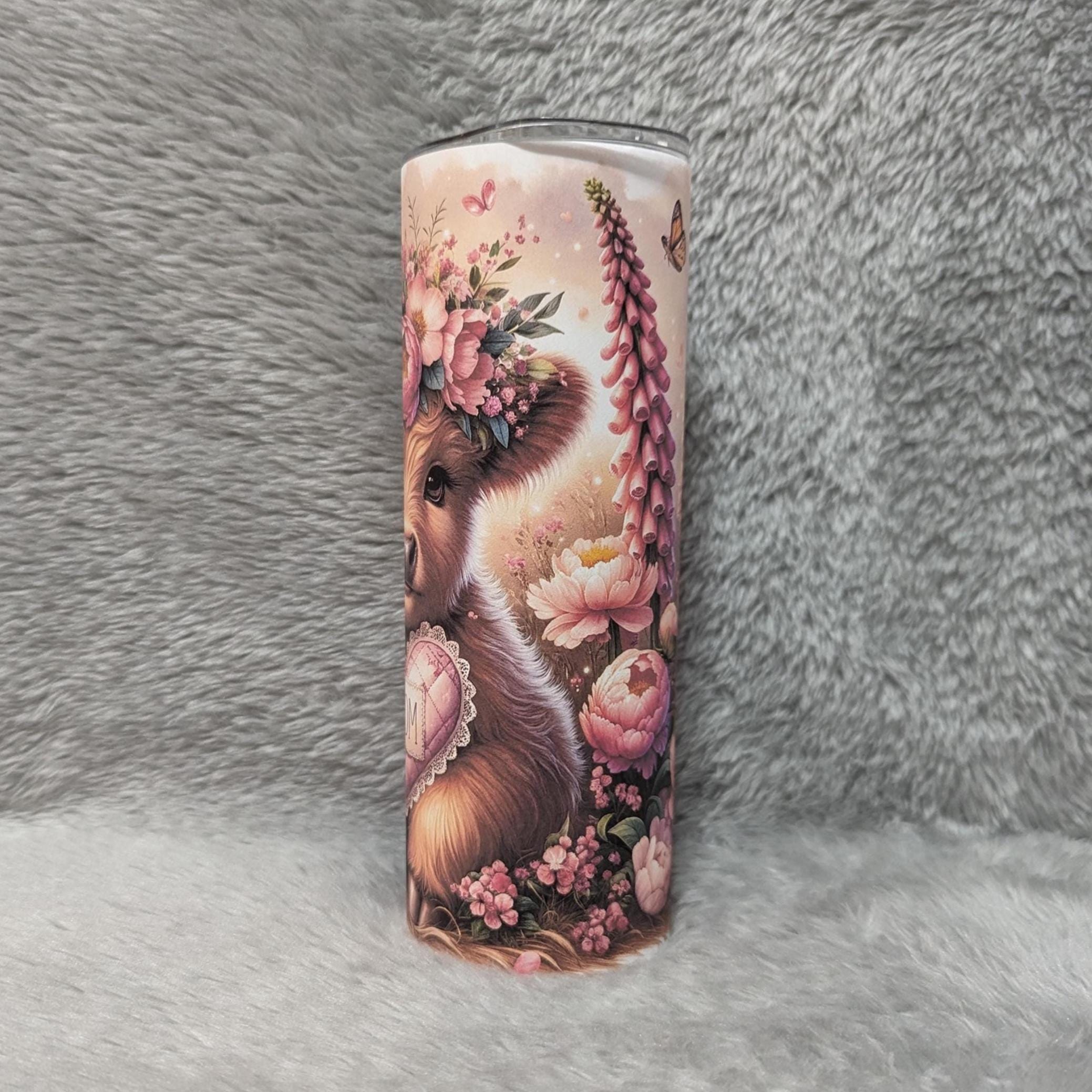 Highland Cow Mom Tumbler with Reusable Straw - Perfect Gift Idea, Can Be Personalized, Highland Cow Lover Gift, Gift For Mom
