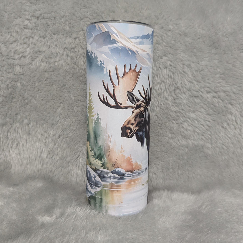 Moose Tumbler Can Be Personalized, Includes A Reusable Straw, Gift for Moose Lovers, Great For Home Or On The Go - Hot or Cold Drinks