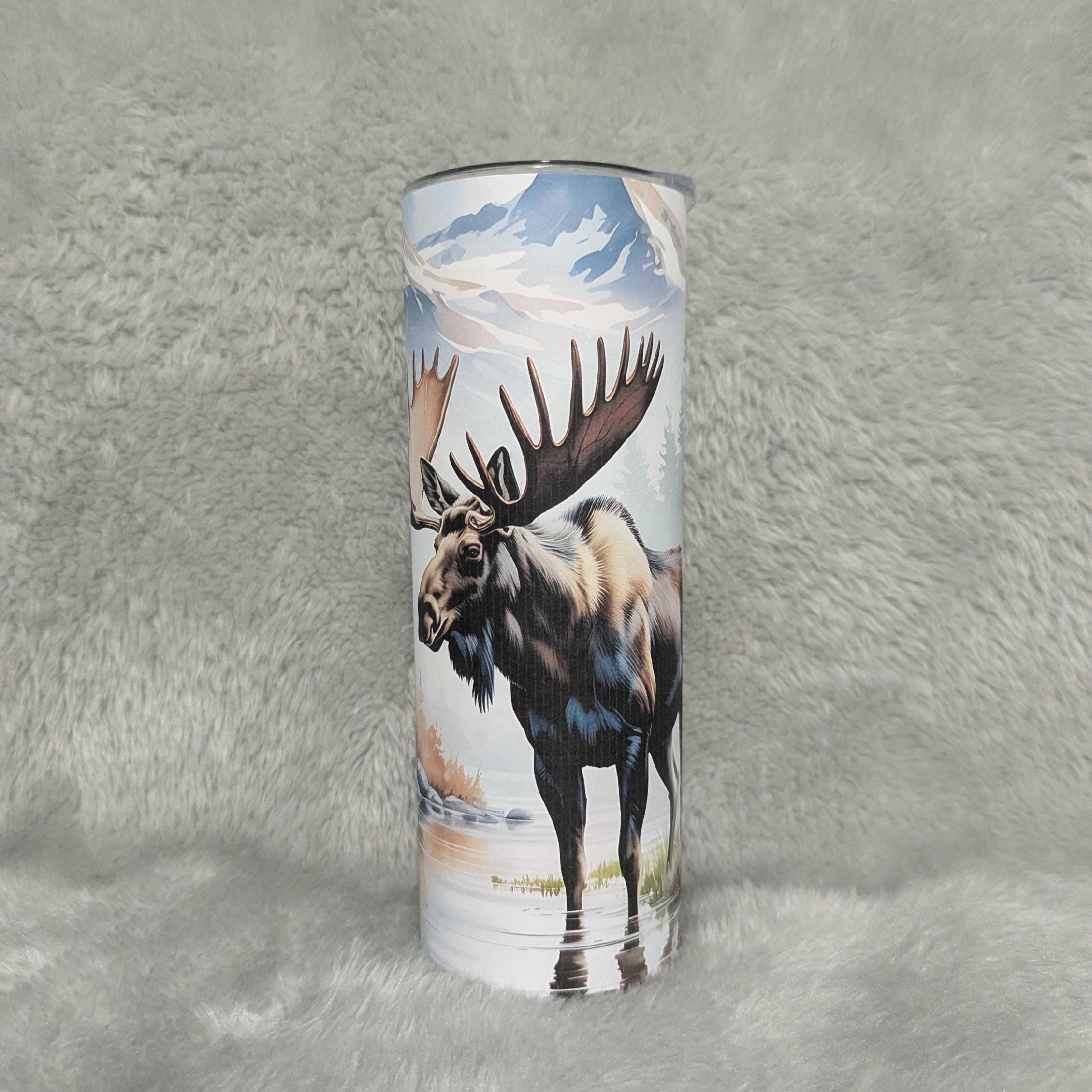 Moose Tumbler Can Be Personalized, Includes A Reusable Straw, Gift for Moose Lovers, Great For Home Or On The Go - Hot or Cold Drinks