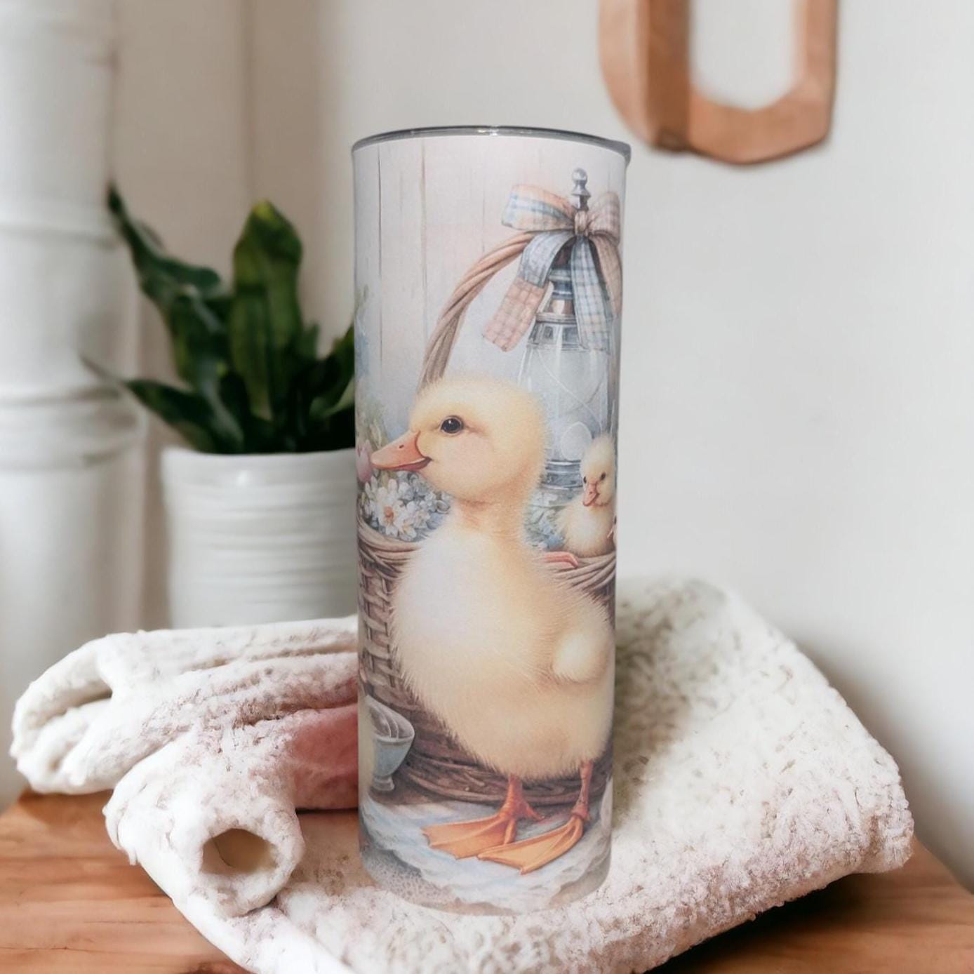 Customizable Duck Tumbler Featuring Ducklings and Beautiful Flowers, Duck Lover Gift, For Everyday Use - Hot Or Cold Drinks