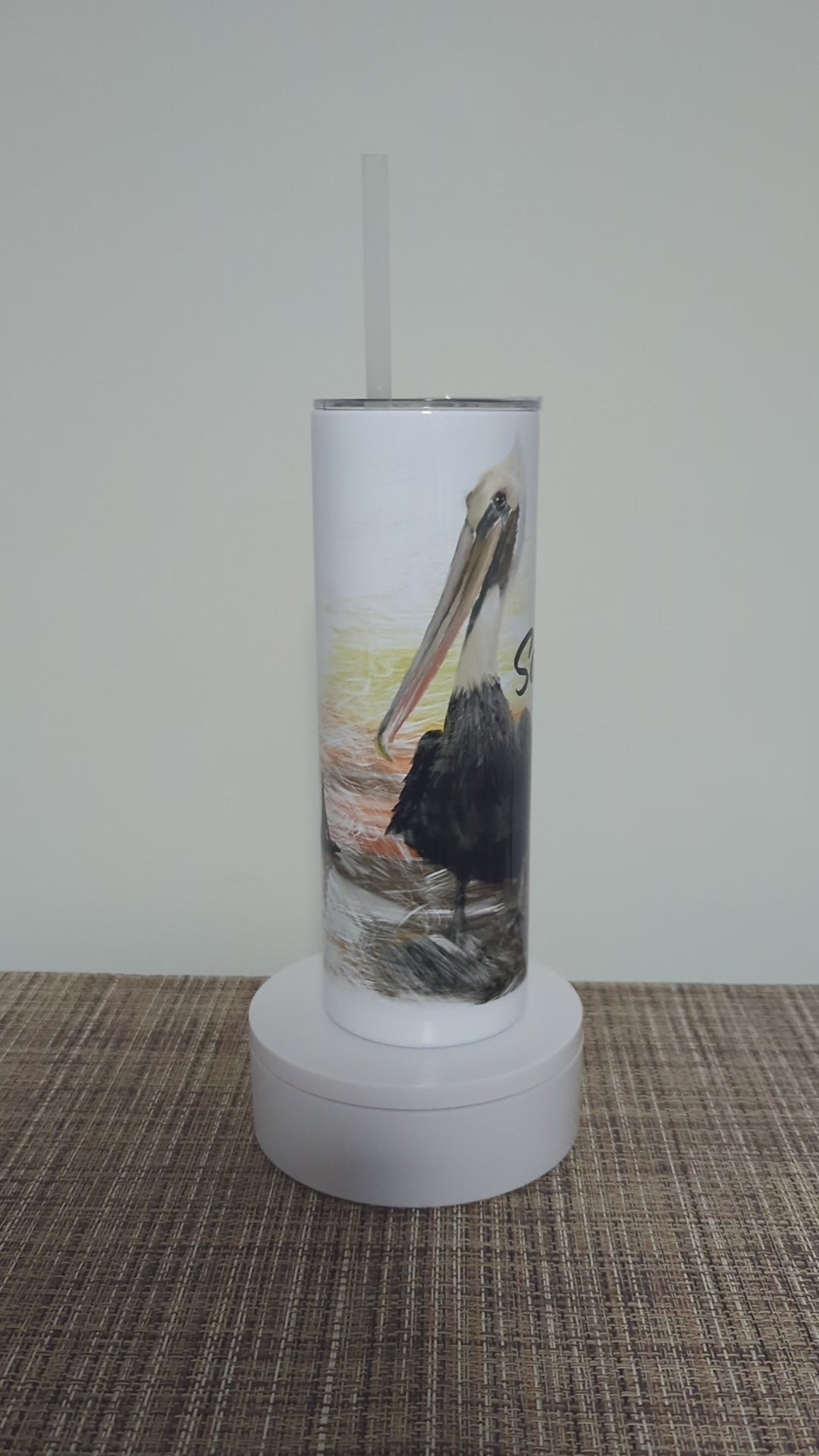 Pelican Tumbler 20oz With Reusable Straw, Can Be Personalized