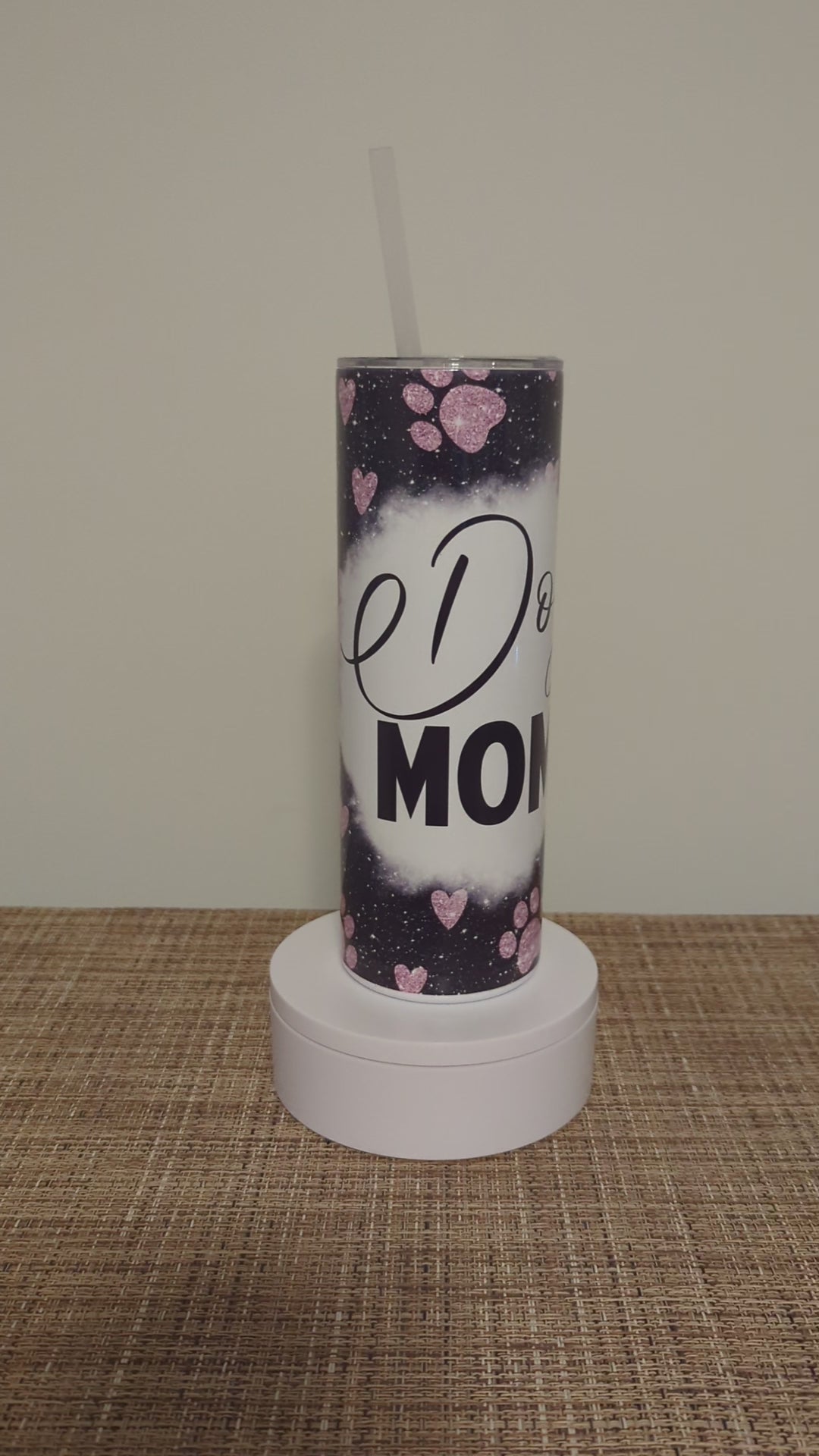 Dog Mom Tumbler 20oz With Reusable Straw