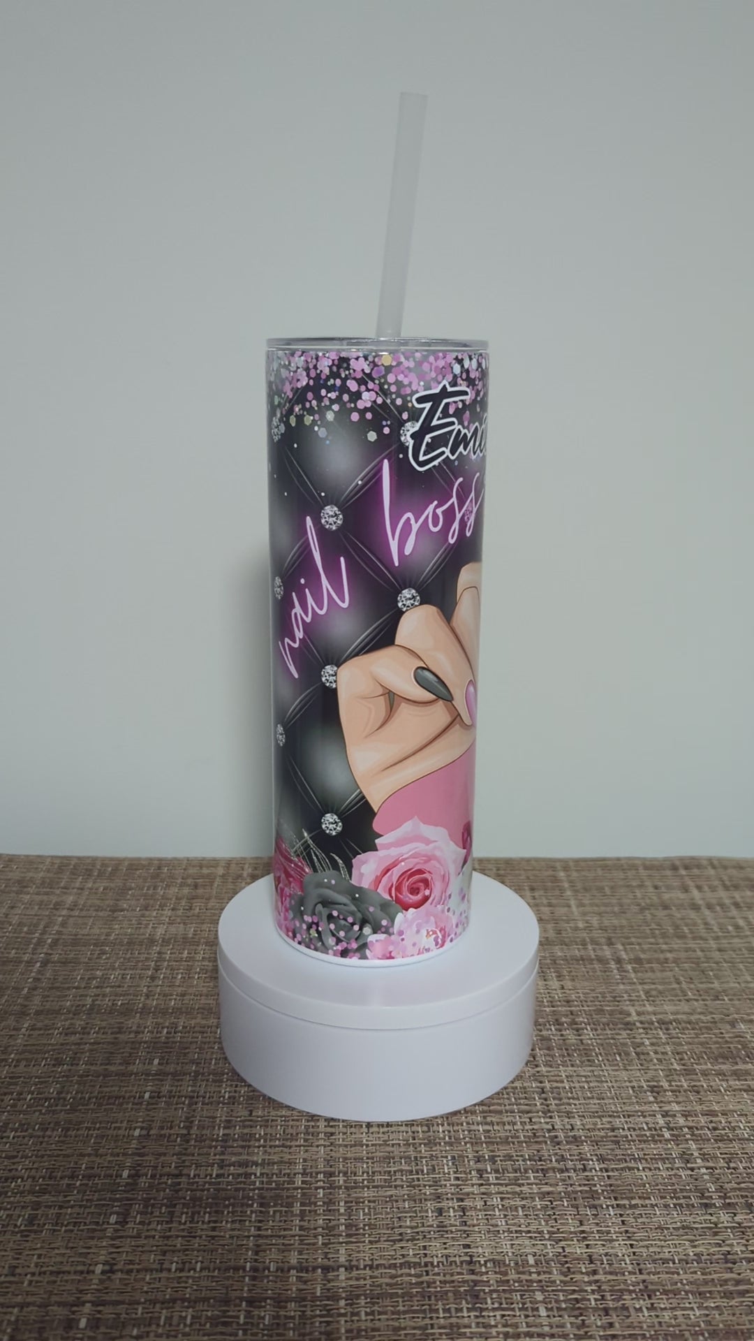 Nail Boss  - Nail Tech Tumbler 20oz Tumber With Reusable Straw, Can Be Personalized