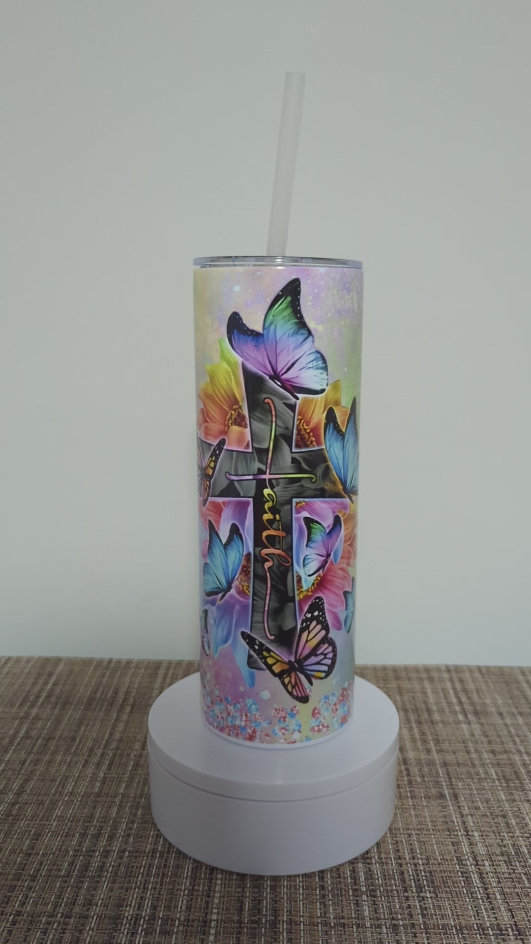 Religious Tumbler Psalm 139:14 - I Am Fearfully and Wonderfully Made, 20oz With Reusable Straw