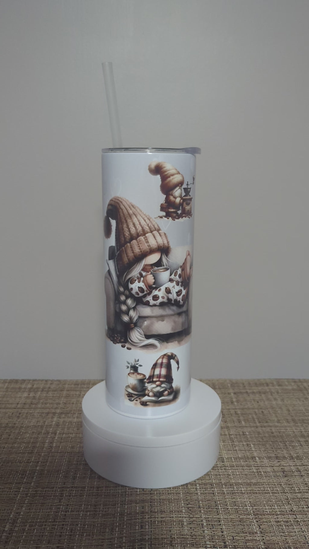 Coffee Gnome Tumbler 20oz With Reusable Straw