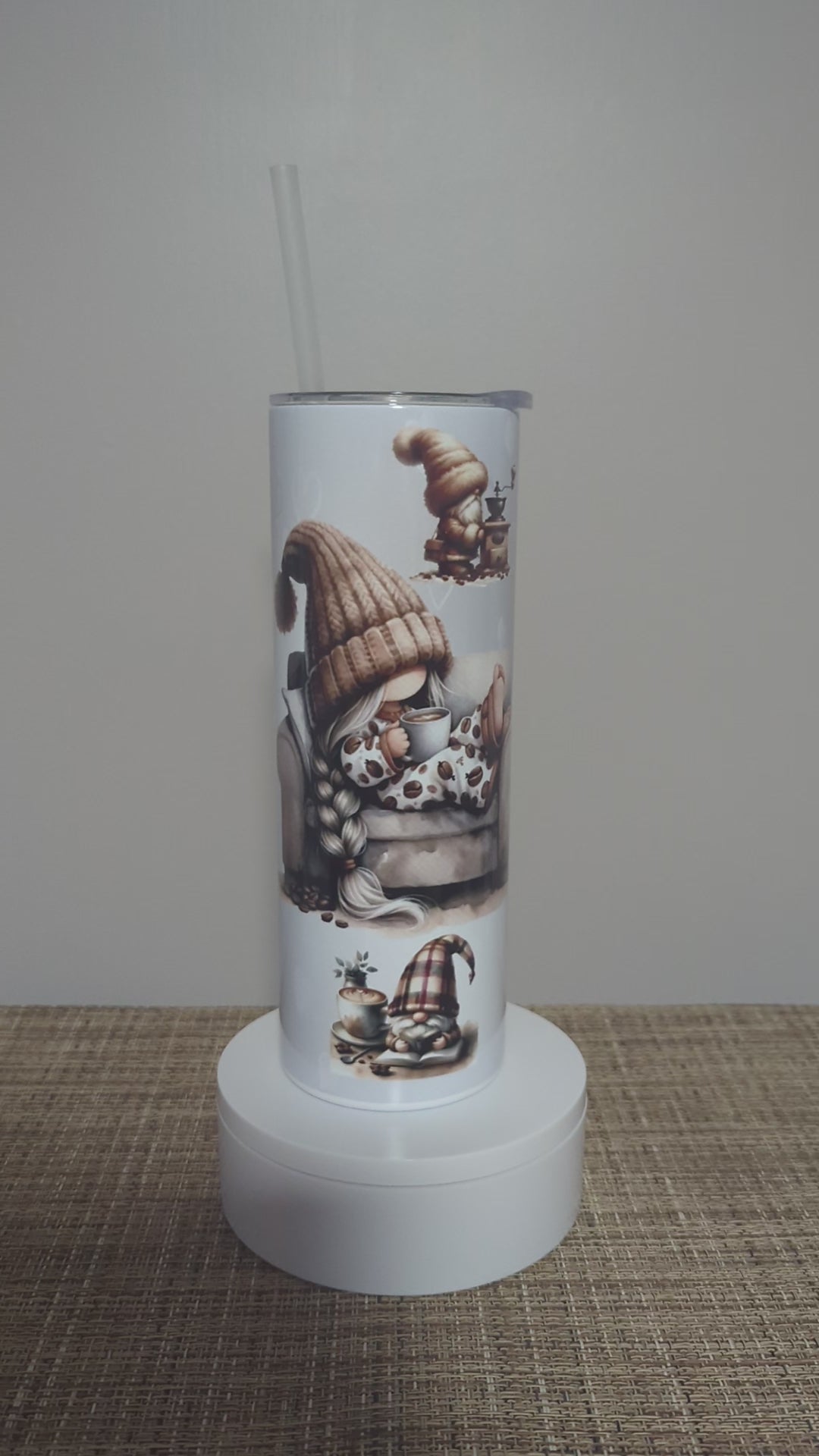 Coffee Gnome Tumbler 20oz With Reusable Straw