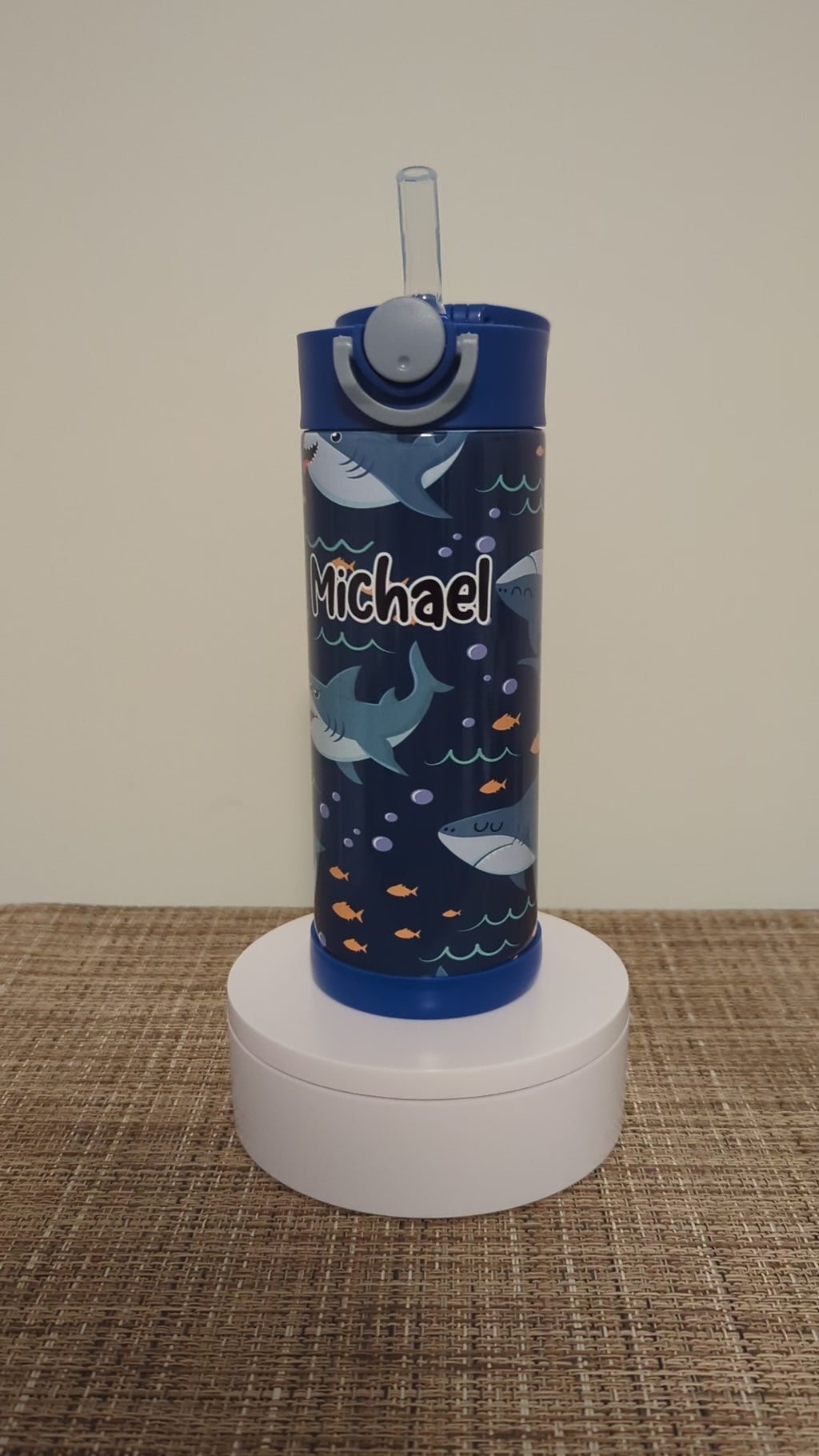 Kids Shark Water Bottle, Kids Shark cup, Personalized Kids Cup, Kids Flip top cup, Kids Water Bottle, Pop Top Tumbler, Personalized Tumbler