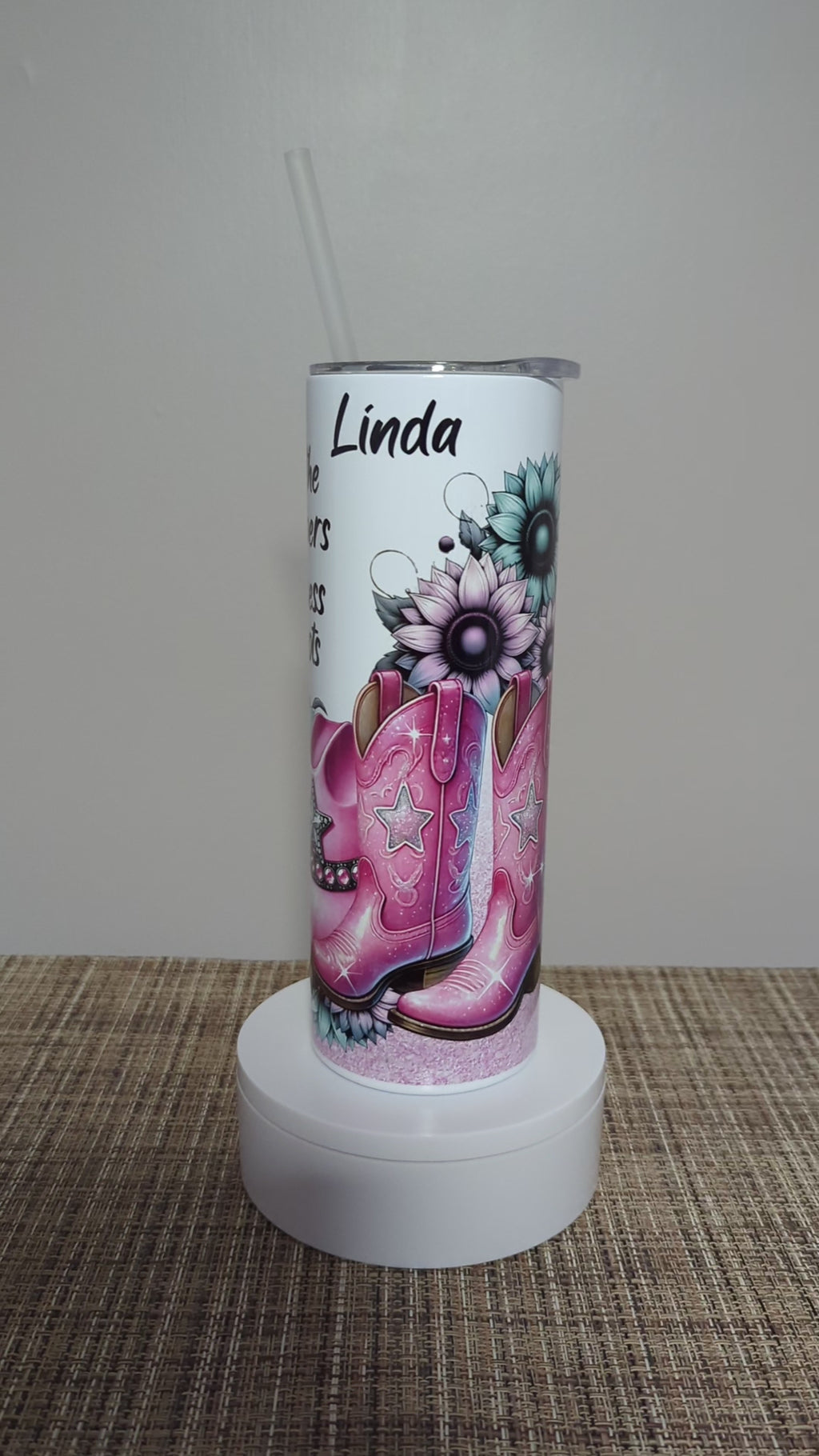 Country Girl Tumbler 20oz With Reusable Straw, Can Be Personalized