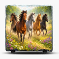 Wild Horses Slate Picture with Display Legs